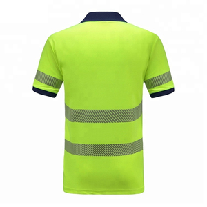 Seguridad reflectante de alta visibilidad para camisa, tela de punto para hombre, ropa de trabajo de diseño personalizable antiarrugas - Product Image 4