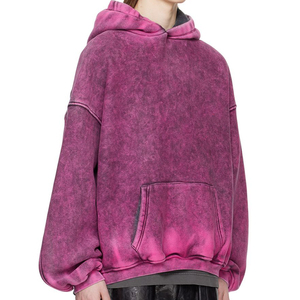 เสื้อสวมหัวมีฮู้ดโอเวอร์ไซส์ของผู้ชายผ้าคอตตอน100% มีฮู้ดแบบธรรมดาย้อมผสมโลโก้ออกแบบได้ตามต้องการ - Product Image 2