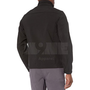 Men's Long Sleeve Softshell <b>Jacket</b> New Design Winter Nylon/Polyester Windproof <b>Mandarin</b> <b>Collar</b> OEM Customizable Soft and Warm - Product Image 3