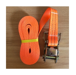 Correas de amarre de trinquete de poliéster Premium fuertes y confiables para transporte y almacenamiento seguro de carga - Product Image 1