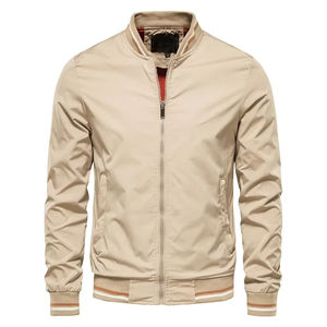 Chaqueta Bomber Formal de Otoño/Invierno para Hombre, con Capucha, Impermeable, de Alta Calidad, Corte Ajustado, Estilo Béisbol, Informal, Negra, de Lona, 100% Algodón - Product Image 1