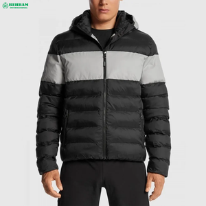 Blouson matelassé personnalisé pour homme, coupe-vent, respirant, en polyester écologique, style urbain, broderie frontale, hiver - Product Image 5