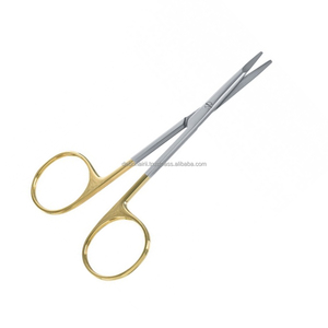 Tijeras Quirúrgicas Greenberg Par de Carburo de Tungsteno, Curvas y Dentadas, de 11.4 cm, para Cirugía Plástica, Certificación CE, OEM Disponible - Product Image 4