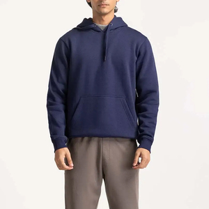 Sweat à capuche en molleton pour homme 100% coton lourd en gros avec logo personnalisé, teinture unie, col à capuche pour la saison hivernale - Product Image 5