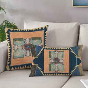 Coussin imprimé à motif turc : design Kilim tissé à la main pour une décoration intérieure chic, uniquement la housse - Product Image 3