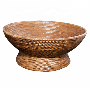 Premium Quality Storage Item <b>Wicker</b> Cane Wiwin Jute Fruit Bowl Biodegradable <b>Round</b> Plastic Rattan Stackable Top Standard Product - Product Image 4