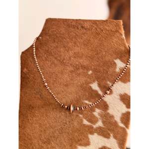 Collar Estilo Bohemio Navajo de Cobre Hecho a Máquina con Perlas y Cadenas de Aleación Vintage para Regalo Islámico con Diamantes y Patrón Animal - Product Image 3
