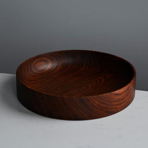 Pas encore d'avis Bol en bois et ustensiles de cuisine et restaurants Utiliser bol de service en bois de vague pour salades de fruits pour tapis et tampons - Product Image 5