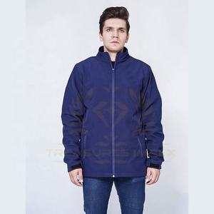 Men's High Street Style Winter Soft Shell Jacket Mid-Weight Water-Resistant <b>Windbreaker</b> with Stand Logo Soft Sell - Product Image 1