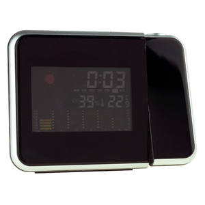 Station météo numérique AP28 avec thermomètre d'intérieur, horloge, alarme et projecteur, en plastique - Product Image 6