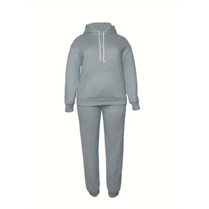 Ensemble de jogging pour femmes 2025, ensemble de sweat-shirts unis, survêtements personnalisés avec logo, survêtements vierges - Product Image 1