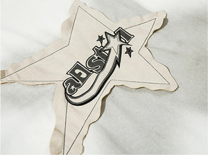 Alta calidad 100% algodón Streetwear estilo Hip Hop angustia bordado camiseta de gran tamaño para hombre - Product Image 6