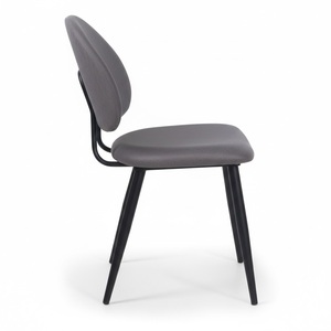 Chaise de salle à manger NOVA élégante et moderne, rembourrée avec un siège en tissu doux et des pieds en métal robustes, pour restaurant, café et usage domestique - Product Image 3