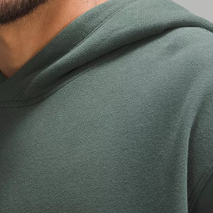 เสื้อฮู้ดดี้ผู้ชายแฟชั่นฤดูหนาว ผ้าฝ้าย 100% ซับในเรียบ สีพื้น พิมพ์ลายตามสั่ง เป็นมิตรกับสิ่งแวดล้อม แขนยาว คอกลม ทรงโอเวอร์ไซส์ - Product Image 5