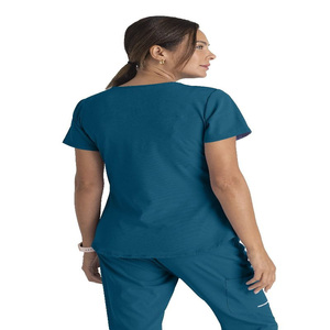 Classique Fit soins infirmiers Scrubs Set personnalisé à la mode Jogging pantalon haut médical Cargo poches grandes tailles usine hôpital uniformes - Product Image 3
