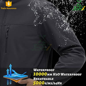 Vestes d'hiver tactiques pour hommes en softshell, doublées de polaire, légères, respirantes, résistantes à l'eau, à col roulé, pour l'extérieur - Product Image 4