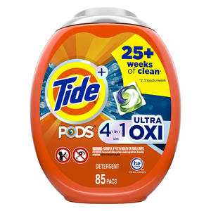 Tide PODS 4 en 1 Ultra Oxi detergente para ropa cápsulas de jabón, alta eficiencia (HE), 61 unidades - Product Image 2