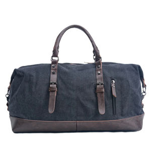 Large Capacity Vintage Canvas Travel <b>Bag</b> for Men Fashion <b>Weekender</b> Carry-On Duffel Zipper Closure <b>Shoe</b> <b>Compartment</b> for Personal - Product Image 3