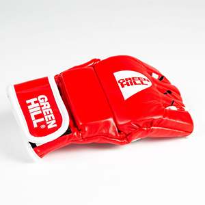 Guantes de MMA CRIMSON de medio dedo, de cuero de vaca, equipo de kickboxing con estampado tailandés, tallas 6 oz y 12 oz, con cordones en la muñeca - Product Image 4