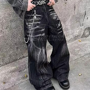 Pantalones vaqueros de pierna ancha informales para hombre 2025 de alta calidad a bajo precio-¡Buena Tasa de venta al por mayor! - Product Image 6