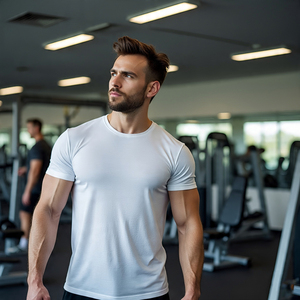 T-shirts de fitness pour hommes, vêtements de sport, manches courtes, col rond, musculation, yoga, hauts pour hommes - Product Image 4