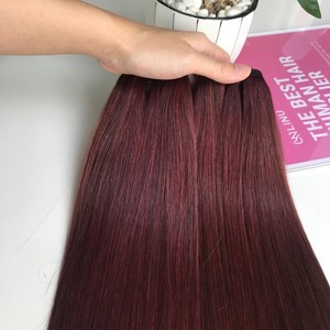 ผมตรงกระดูกผมคนแท้จากเวียดนามผมตรงขอบหยักทรงหลวมสีเบอร์กันดี - Product Image 5