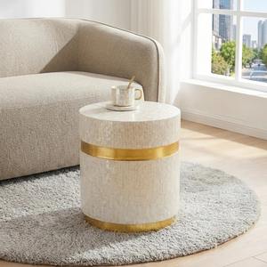 Table basse de luxe en nacre, fabriquée à la main, écologique et moderne, pour salon - Product Image 2