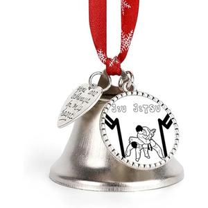 Colgante de campana de marca ovalada de un solo lado de estilo americano europeo, decoración de árbol de Navidad caliente transfronteriza, suministros de vacaciones rojos - Product Image 2