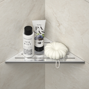 Estante de almacenamiento de <span class=keywords><strong>baño</strong></span> empotrado de acero inoxidable pulido <span class=keywords><strong>espejo</strong></span> esquina 10 pulgadas se envía directamente desde EE. UU. - Product Image 6