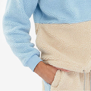 Sweats à capuche en polaire Sherpa pour hommes avec logo personnalisé, motif solide, col à capuche imprimé pour l'hiver, meilleurs prix techniques de teinture unie - Product Image 5