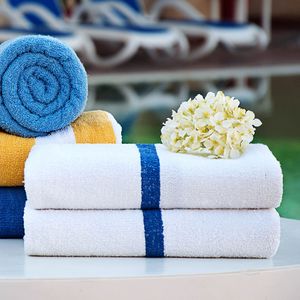 Highly Absorbent 100% Cotton Pool and Beach <b>Towel</b> for Adults <b>Stripe</b> Design Quick Dry High Quality Eco-Friendly - Product Image 6