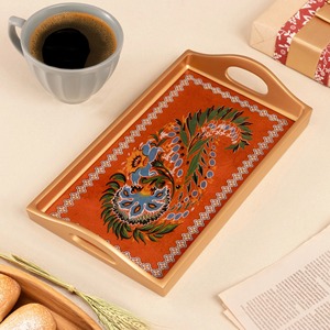 Elegant Metal Enamel Serving Tray High Quality Surface For Home Hotel Restaurant Food Serving Needs - Product Image 2