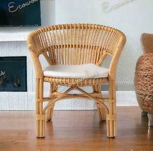 Silla de comedor de ratán vintage contemporánea, muebles de jardín para hoteles, villas, silla de Patio moderna, silla de jardín de comedor Bistro superior - Product Image 4