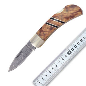 Couteau de camping artisanal 2026 en acier Damas avec manche en bois d'olivier, couteau de chasse à lame fixe en acier Damas, vente en gros OEM - Product Image 1