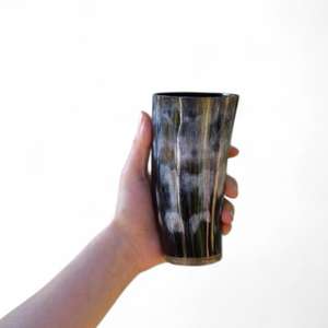 Corne à boire médiévale fabriquée à la main verre boeuf Buffalo Style Viking pour hydromel bière vin Ale Style Animal artisanat naturel décoration - Product Image 2