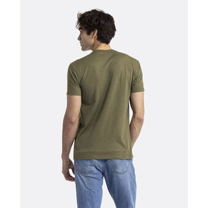 T-shirt col rond CVC unisexe en coton 100% lisse et classique vert personnalisé For Level Apparel 6210 - Product Image 3