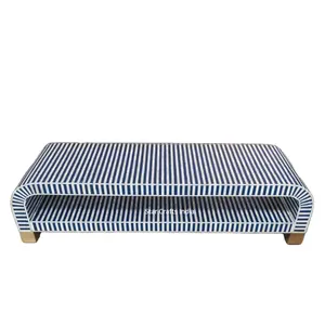 Duel Layer Shape Bone Inlay Coffee Table with unique Pattern Bone Inlay Hot Design Table For Living Room Furniture