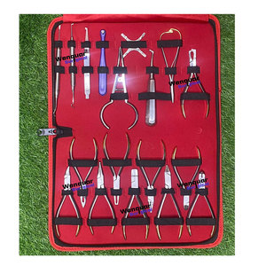 Orthodontics Dental Tools Set 18pcs Orthodontic Pliers with Tungsten Carbide Inserts Dentist Tools Kit Wenquar Instruments - Product Image 1