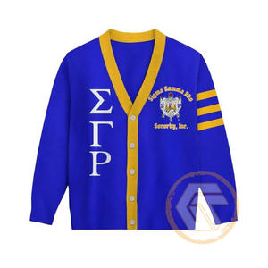 Vêtement grec de sororité Sigma Gamma Rho personnalisé en acrylique brodé sur le devant, de haute qualité, pour l'hiver, décontracté pour femme, col en V, respirant - Product Image 3