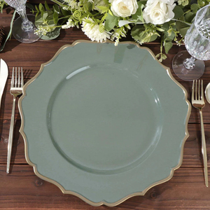 Platos decorativos de mesa Platos de cargador Placemats de diseño de flora Perfectos para uso diario u ocasiones especiales Platos formales - Product Image 6
