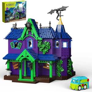 Ensemble de construction de la maison mystère de Scooby-Doo, jouet en plastique pour enfants, blocs de construction, ensembles de blocs, emballage - Product Image 3