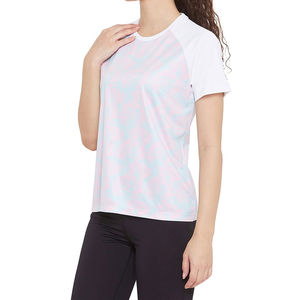Camiseta informal de invierno para mujer con logotipo personalizado, ropa de gimnasio ecológica, camisetas de manga corta para entrenamiento, jogging, Camiseta holgada de algodón con cuello redondo - Product Image 3