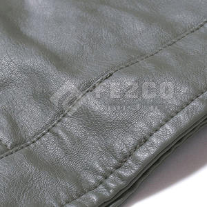 Veste en cuir d'hiver chaude pour homme, en cuir de vache, col montant, logo sur le devant, personnalisable, imperméable, respirante, best-seller - Product Image 6