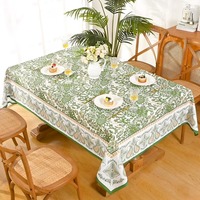Nappe en lin surdimensionnée faite à la main, classique, à motifs imprimés, douce, durable, personnalisable, pour grandes tables TARUNA TEX