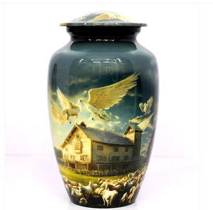 Urna Funeraria de Metal (Latón/Aluminio) para Cenizas Humanas de Adultos, Conmemorativa de Incendios Forestales - Product Image 6