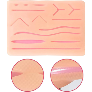 Étudiant en enseignement médical Pratique chirurgicale Plaies prédécoupées 3 couches Modèles de peau en silicone durables pour la formation des coussinets de suture - Product Image 2
