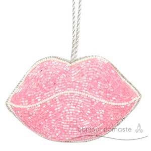 Adorno de Navidad hecho a mano estatuilla de besos ecológica con bordado romántico de tambor lentejuelas decoración de vacaciones hecha a mano - Product Image 2