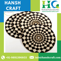 Napperons et tasse de qualité supérieure rencontrés avec des napperons de table à manger en perles de verre à vendre par les exportateurs indiens