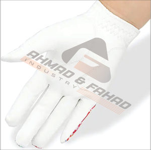 Gants de golf en cuir Cabretta complet à gauche, accessoire de sport respirant avec logo personnalisé et impression camouflage par sublimation - Product Image 4