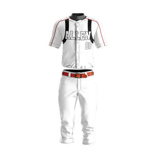 Maillot et pantalon de baseball boutonné respirant à séchage rapide Fabricant d'uniformes de baseball personnalisés au Pakistan - Product Image 1